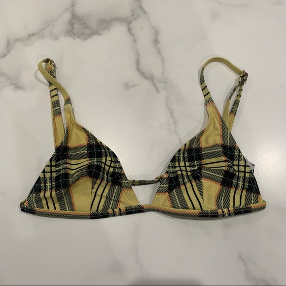Princess Polly Twiin As if clueless yellow plaid bikini set Size Small - Picture 10 of 11